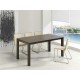 REF. KU-11 table extensible plateau+allonge Céramique -pieds en Acier chromé ou peint- hauteur 75 cm                 