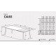 Dimensions table CA-03 fixe ou extensible  