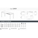 Dimensions table céramique CA-01 fixe ou extensible 