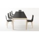table céramique nero CA-01 BOIS blanchi - fixe ou extensible