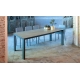 Table en céramique ou dekton fixe ou extensible pieds acier epoxy hauteur 75 ou 90 cm pas cher sur Nice