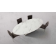 Table ovale en Céramique ou en Dekton avec un pied central livrée à Hyères