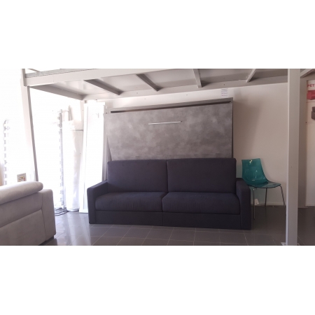 Armoire Lit Horizontal avec un grand Canapé de 4 places assises livré dans un studio à Sanary