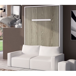 Lit escamotable vertical 140 avec Canapé 