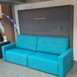 Armoire lit horizontal avec Canapé intégré