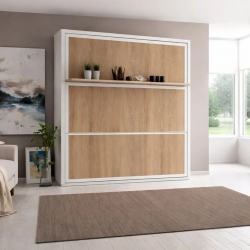 Lit escamotable vertical Etagère