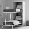 Lit superposé escamotable vertical avec 2 couchages jumeaux
